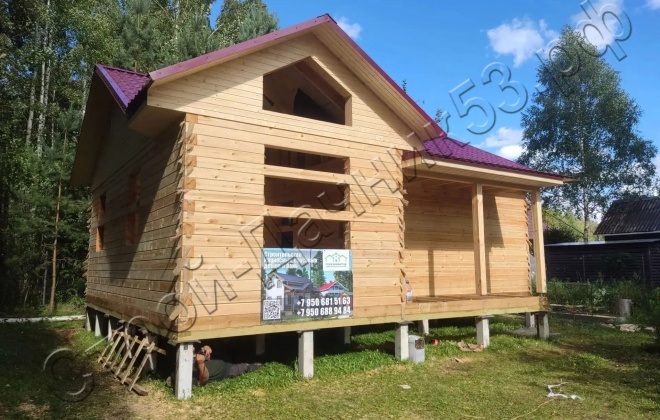 4 Брусовой дом ОД-39, 9x7.5 м, 65.3 М², Московская область, Талдомский район, СНТ «Мечта» (3)